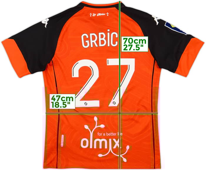 2020-21 Lorient Home Shirt Grbic #27 - 10/10 - (M)