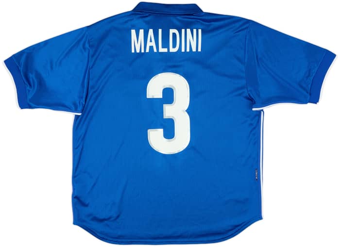 1997-98 Italy Home Shirt Maldini #3 - 7/10 - (XL)