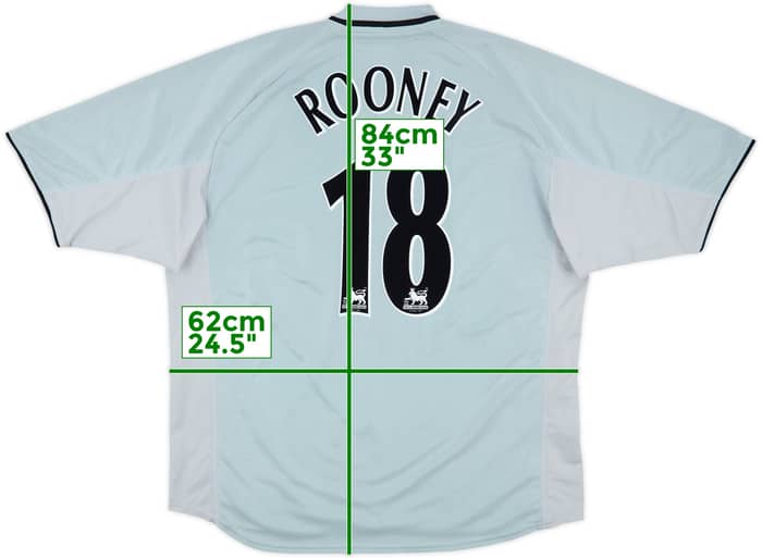 2001-02 Everton Away Shirt Rooney #18 - 8/10 - (XL)