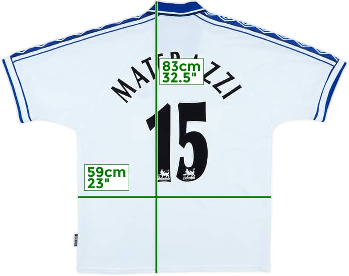 1998-99 Everton Away Shirt Materazzi #15 - 9/10 - (XL)