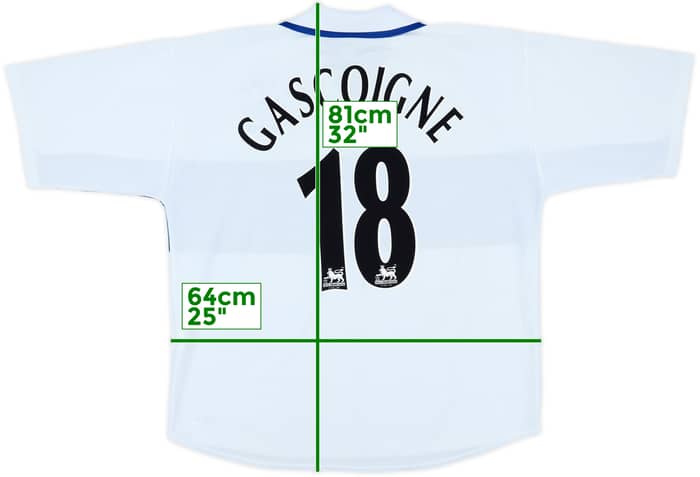 2000-01 Everton Third Shirt Gascoigne #18 - 8/10 - (XL)