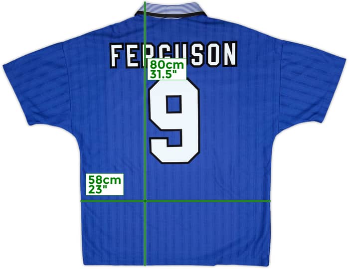 1995-97 Everton Home Shirt Ferguson #9 - 7/10 - (XL)