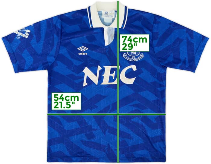 1991-93 Everton Home Shirt - 7/10 - (M)