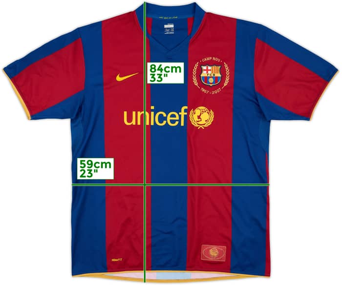 2007-08 Barcelona Home Shirt #10 - 6/10 - (XL)