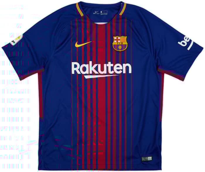 2017-18 Barcelona Home Shirt Suarez #9 - 10/10 - (L)