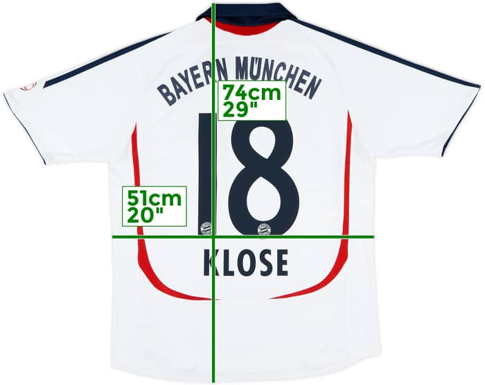 2006-07 Bayern Munich Away Shirt Klose #18 - 7/10 - (XL.Boys)