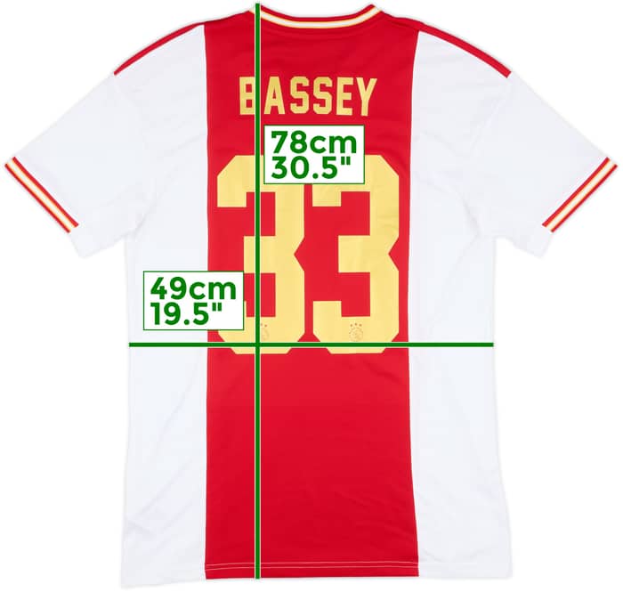 2022-23 Ajax Home Shirt Bassey #33 - 9/10 - (M)