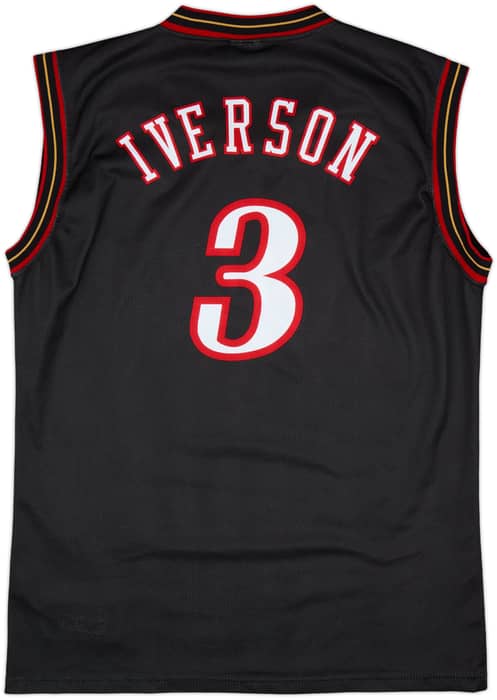 2000-06 Philadelphia 76ers Iverson #3 Champion Away Jersey - 9/10 - (XL)