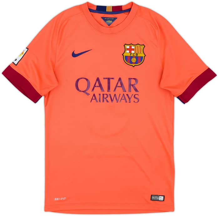 2014-15 Barcelona Signed Away Shirt A.Iniesta #8 - 7/10 - (S)