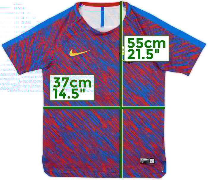 2018-19 Barcelona Nike Training Shirt - 8/10 - (S.Boys)