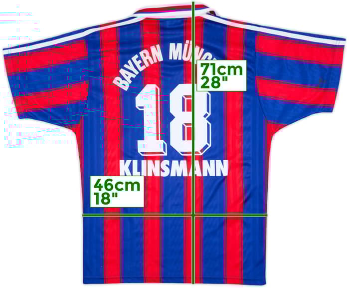 1995-97 Bayern Munich Home Shirt Klinsmann #18 - 6/10 - (S)