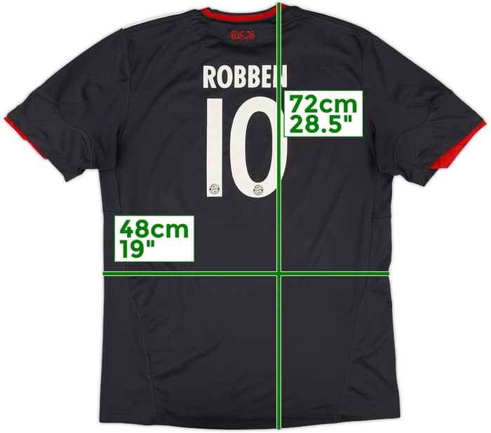 2010-11 Bayern Munich Third Shirt Robben #10 - 8/10 - (XL.Boys)