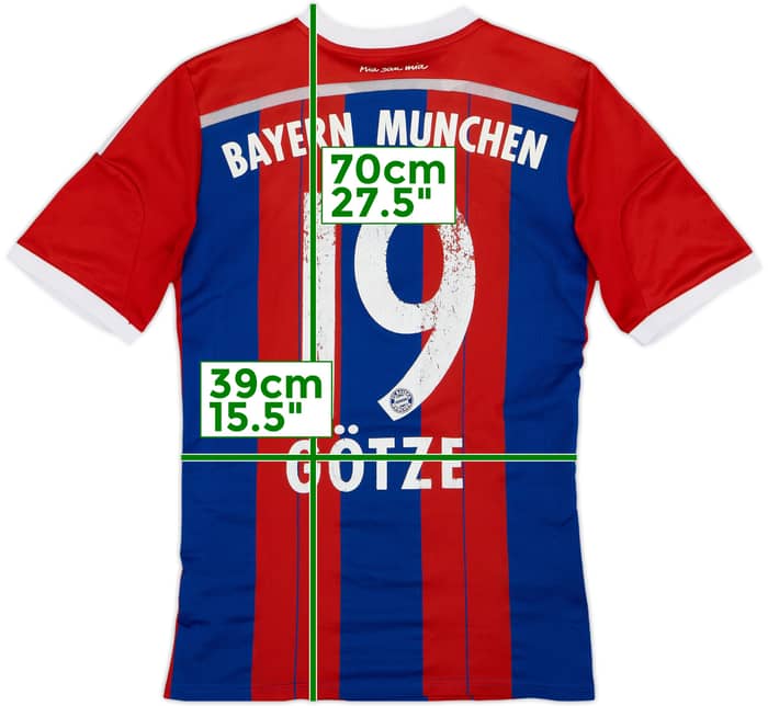 2014-15 Bayern Munich Home Shirt M.Gotze #19 - 5/10 - (XL.Boys)