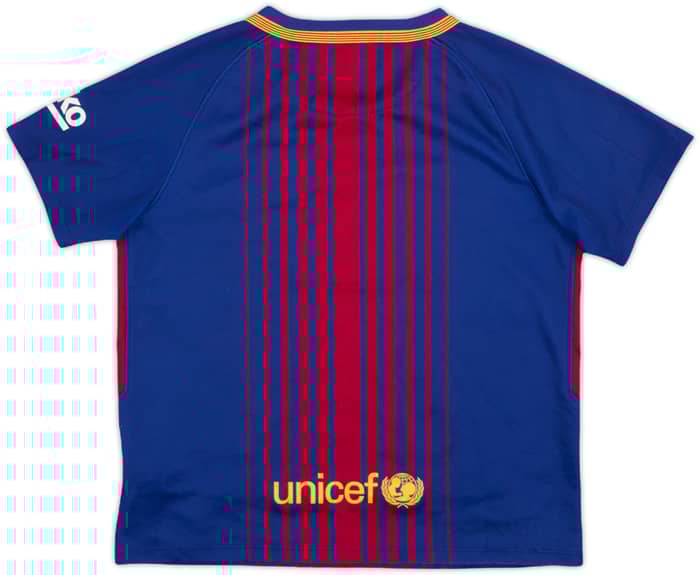 2017-18 Barcelona Home Shirt - 8/10 - (S.Boys)