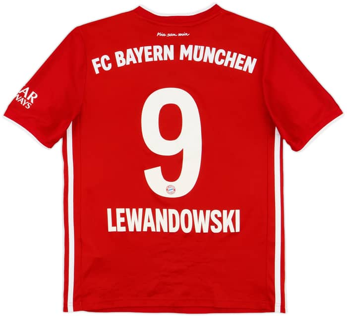 2020-21 Bayern Munich Home Shirt Lewandowski #9 - 6/10 - (L.Boys)