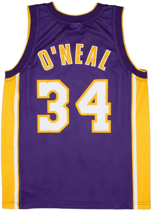 1999-04 LA Lakers O'Neal #34 Champion Away Jersey - 9/10 - (S)