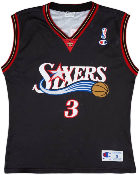 2000-06 Philadelphia 76ers Iverson #3 Champion Away Jersey - 6/10 - (S)