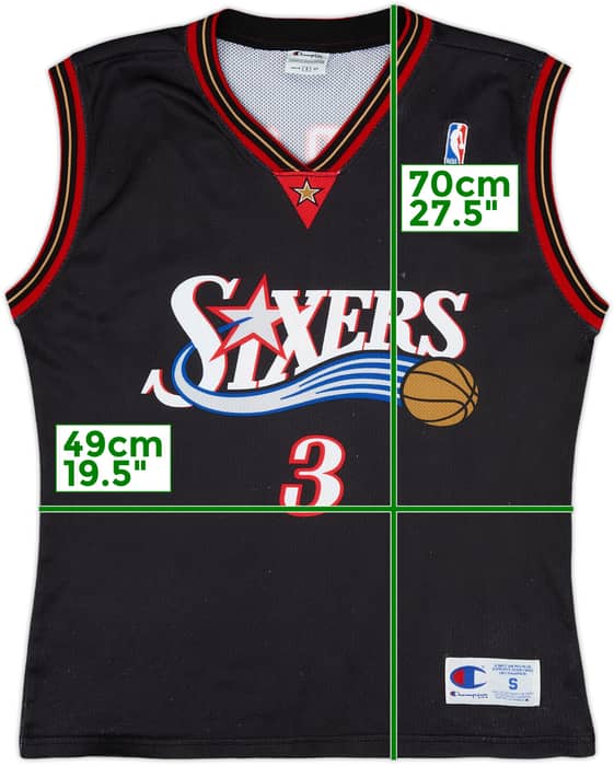 2000-06 Philadelphia 76ers Iverson #3 Champion Away Jersey - 6/10 - (S)