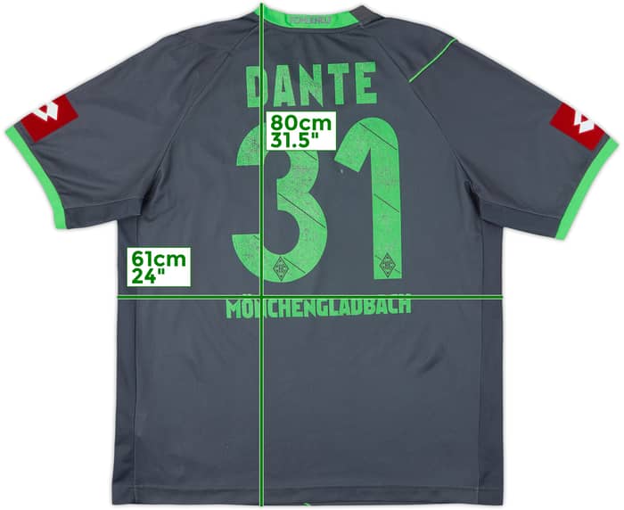 2011-12 Borussia Monchengladbach Away Shirt Dante #31 - 5/10 - (XL)