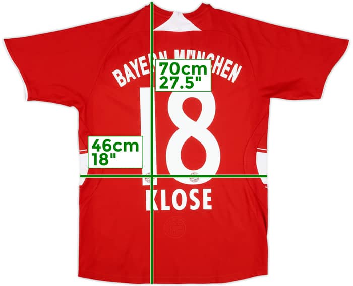 2007-08 Bayern Munich Home Shirt Klose #18 - 7/10 - (XL.Boys)