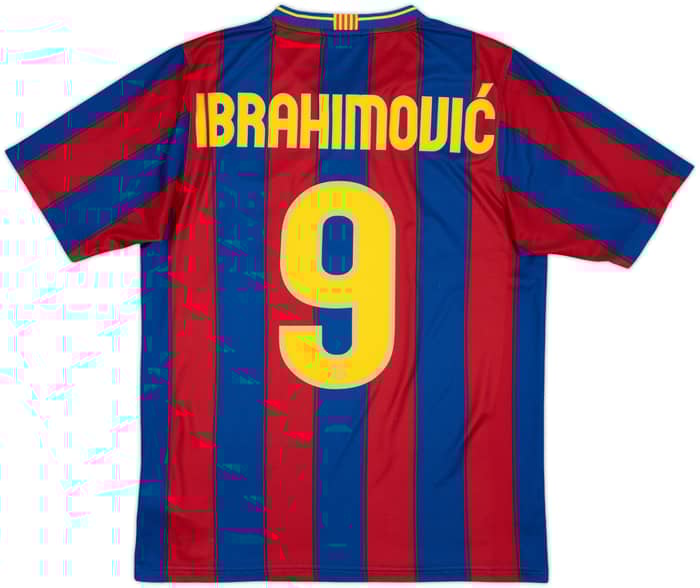 2009-10 Barcelona Basic Home Shirt Ibrahimovic #9 - 7/10 - (S)