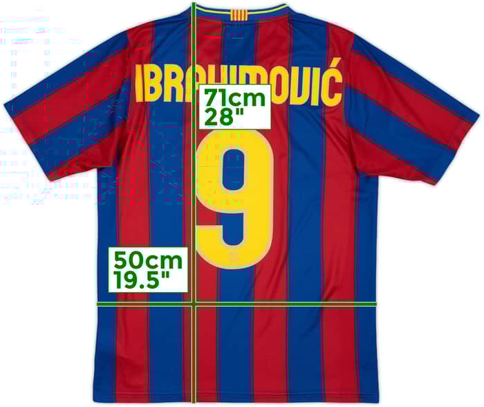 2009-10 Barcelona Basic Home Shirt Ibrahimovic #9 - 7/10 - (S)
