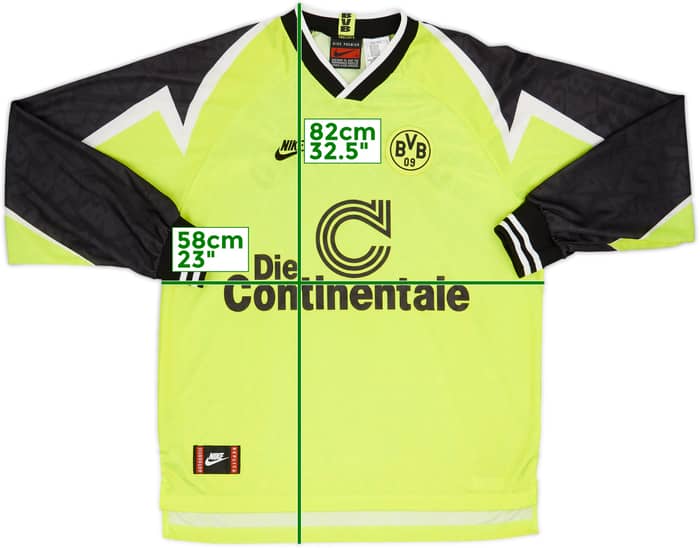 1995-96 Borussia Dortmund Home L/S Shirt - 9/10 - (XL)