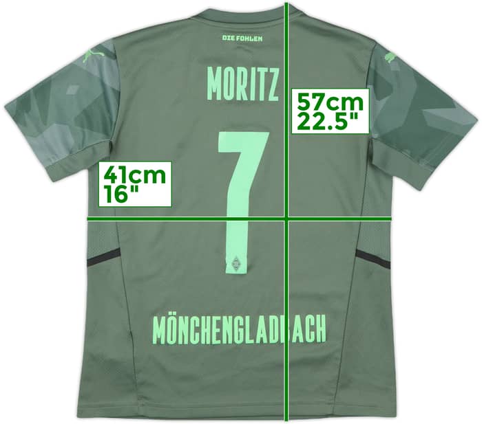 2021-22 Borussia Monchengladbach Away Shirt Moritz #7 - 6/10 - (M.Boys)