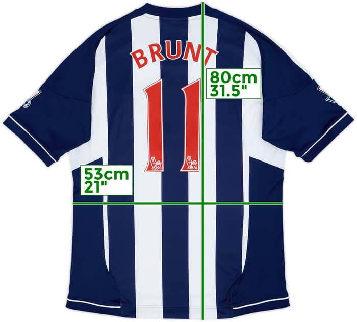 2012-13 West Brom Home Shirt Brunt #11 - 8/10 - (L)
