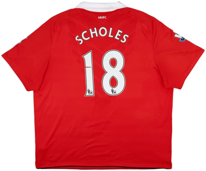 2010-11 Manchester United Home Shirt Scholes #18 - 5/10 - (3XL)
