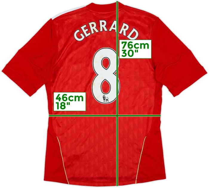 2010-12 Liverpool Home Shirt Gerrard #8 - 5/10 - (S)