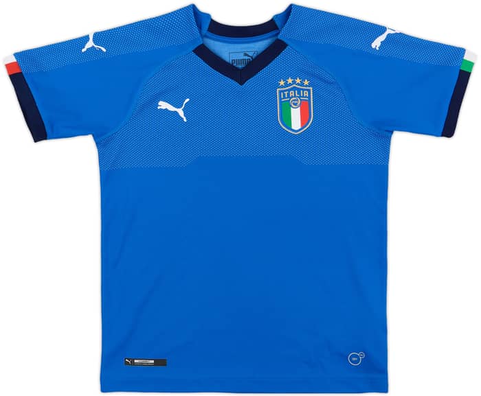 2018-19 Italy Home Shirt - 8/10 - (S.Boys)