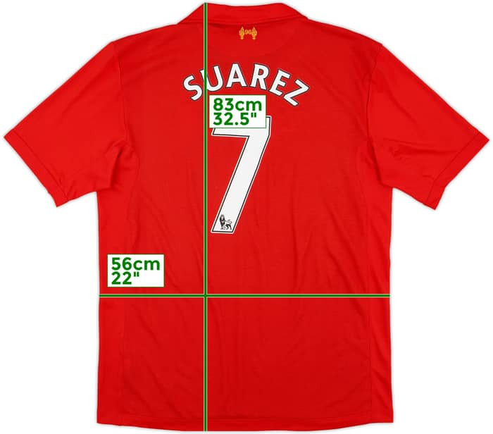 2012-13 Liverpool Home Shirt Suarez #7 - 7/10 - (XL)