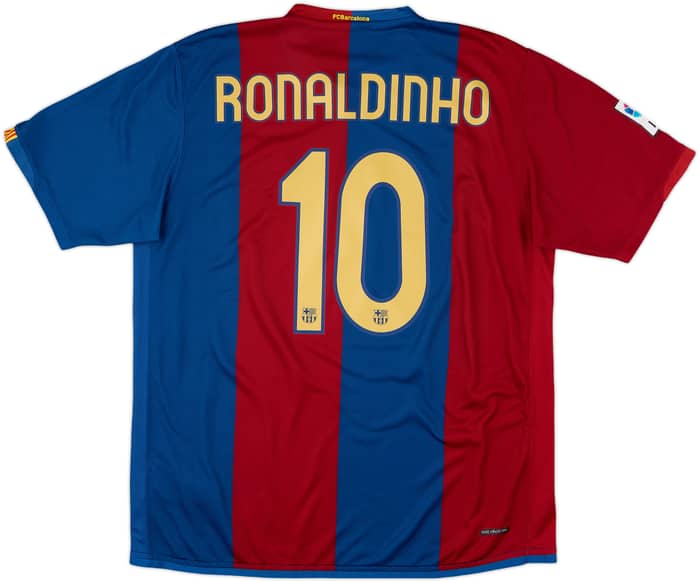 2006-07 Barcelona Home Shirt Ronaldinho #10 - 9/10 - (XL)