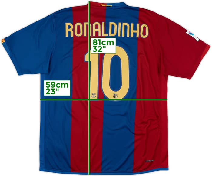 2006-07 Barcelona Home Shirt Ronaldinho #10 - 9/10 - (XL)