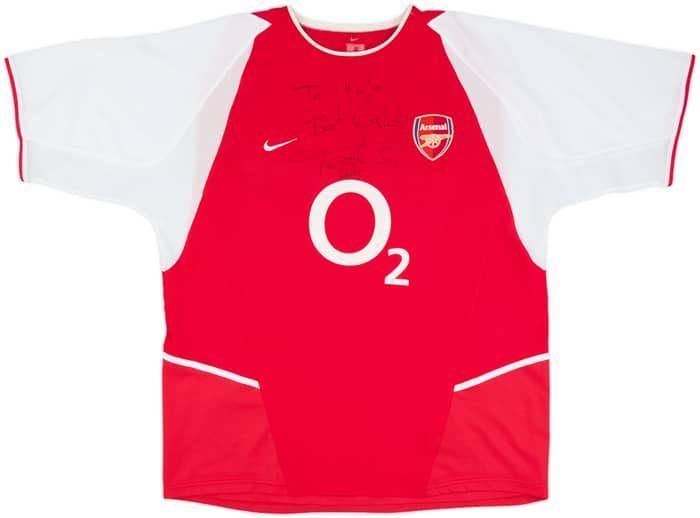 2002-04 Arsenal Signed Home Shirt Adams #6 - 8/10 - (XXL)