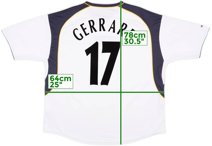 2001-03 Liverpool Away Shirt Gerrard #17 - 6/10 - (3XL)
