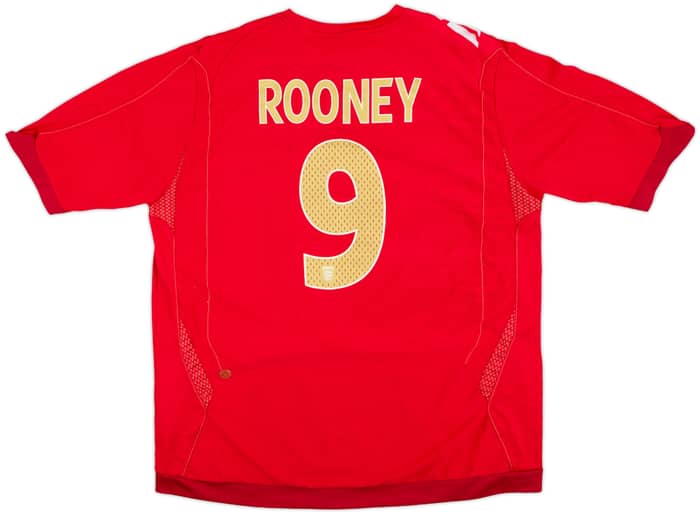 2006-08 England Away Shirt Rooney #9 - 6/10 - (XL)