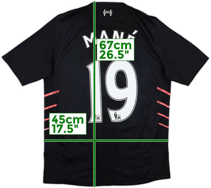 2016-17 Liverpool Away Shirt Mane #19 - 7/10 - (XL.Boys)