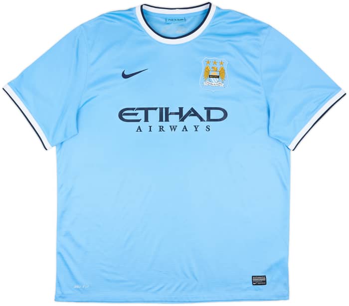 2013-14 Manchester City Home Shirt Silva #21 - 9/10 - (XXL)