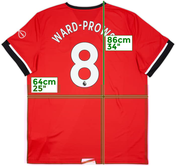 2020-21 Southampton Home Shirt Ward-Prowse #8 - 10/10 - (XXL)