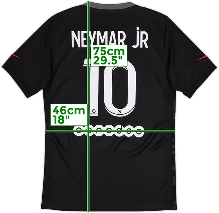 2021-22 Paris Saint-Germain Third Shirt Neymar Jr #10 - 8/10 - (S)