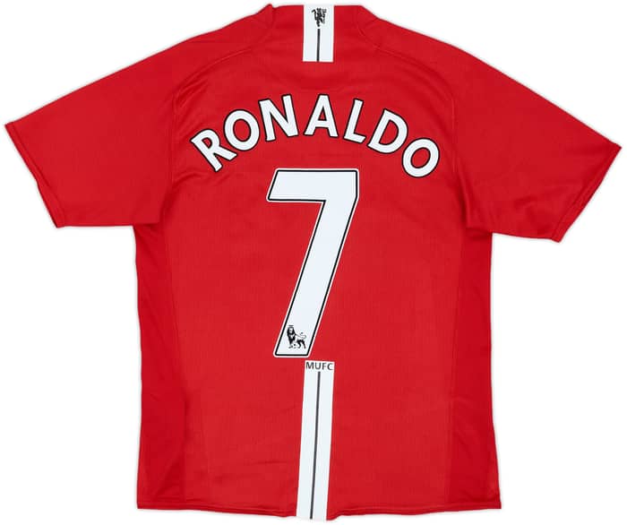 2007-09 Manchester United Home Shirt Ronaldo #7 - 8/10 - (S)