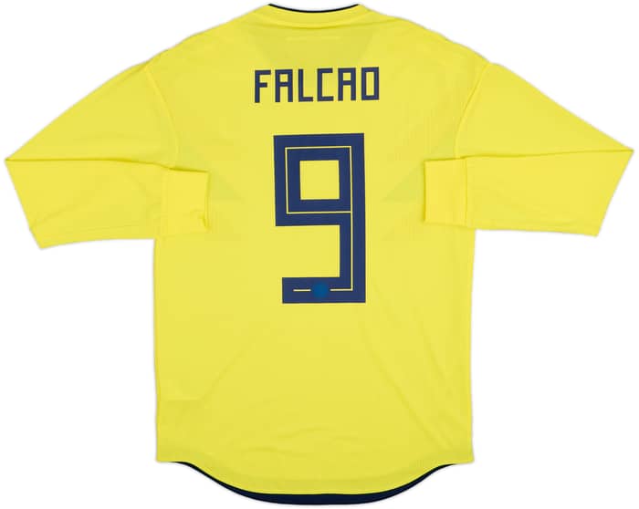 2018-19 Colombia Player Issue Home L/S Shirt Falcao #9 - 9/10 - (M)
