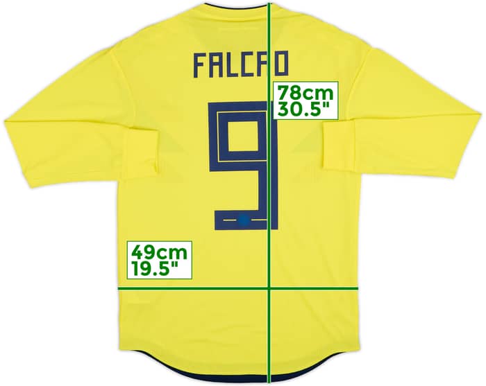 2018-19 Colombia Player Issue Home L/S Shirt Falcao #9 - 9/10 - (M)