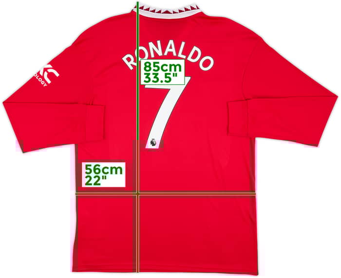 2022-23 Manchester United Home L/S Shirt Ronaldo #7 - 10/10 - (XL)