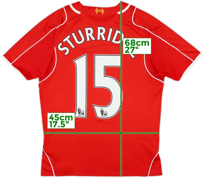 2014-15 Liverpool Home Shirt Sturridge #15 - 7/10 - (S)