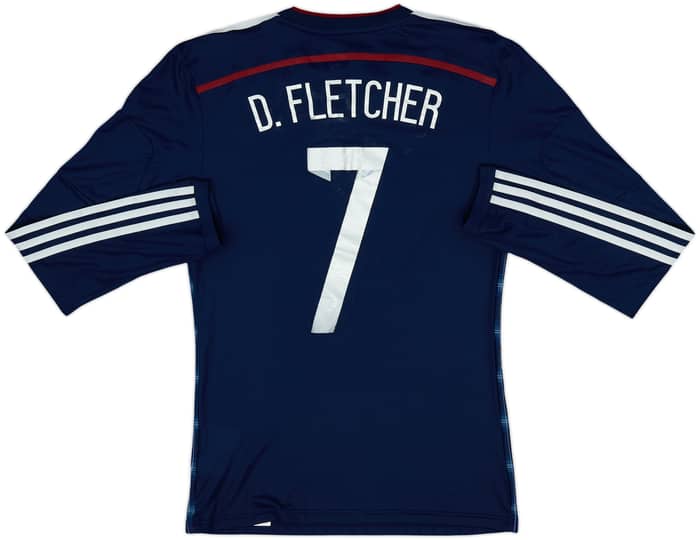 2014-15 Scotland Player Issue Home L/S Shirt D. Fletcher #7 - 5/10 - (S)