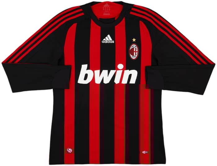 2008-09 AC Milan Home Shirt L/S Maldini #3 - 5/10 - (M)