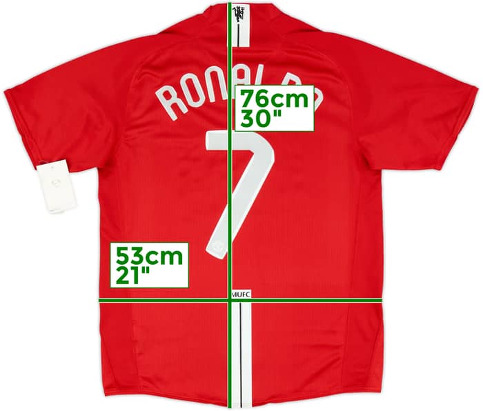 Camiseta Final de local del Manchester United 2007-09 Ronaldo #7 (M)